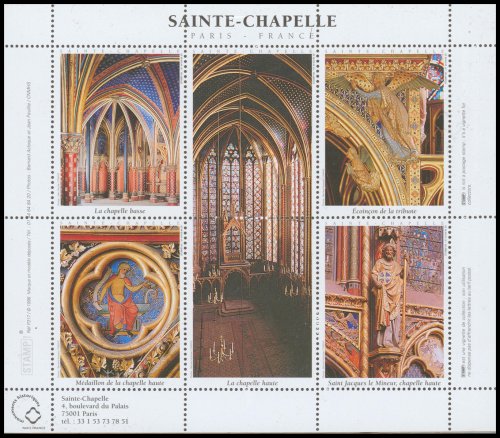 Stamps: Sainte-Chapelle Paris, France